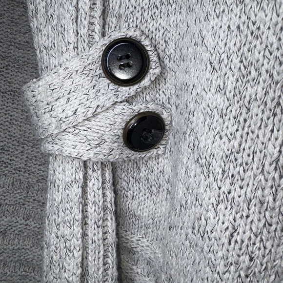 FORTUNE + IVY Womens Long Sleeve Open Cardigan Gray Size Medium - Picture 3 of 4